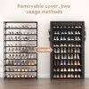 Shoe Rack with Covers - 10 Tiers Tall Shoe Rack Organizer Large Capacity Shoe Shelf Storage 40 Pairs Space Saving Vertical Shoe