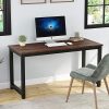 Computer Desk, 55 inch Large Office Desk Computer Table Study Writing Desk Workstation for Home Office, Rustic Brown