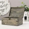 24 Slot Wooden Essential Oil Bottle Storage Box, Vintage Gray Wood Roller Organizer Holder Display Case, Holds Up to 30 mL