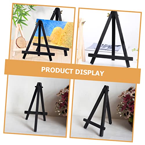 Small Wooden and Metal Table Easel for - Black - Ideal for Art and Painting - Stand for A5 Canvases Perfect for Classrooms and