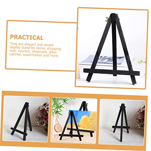 Small Wooden and Metal Table Easel for - Black - Ideal for Art and Painting - Stand for A5 Canvases Perfect for Classrooms and