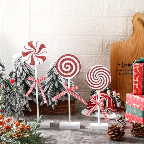 6 Pcs Halloween Christmas Table Decorations Wooden Ghost Candy Tiered Table Signtray Decor Rustic Holiday Tabletop Centerpiece