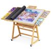1500 Piece Tilting Puzzle Table with 5 Colored Drawers & Cover, Adjustable Jigsaw Puzzle Board with Storage, Portable Wooden