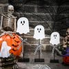 6 Pcs Halloween Christmas Table Decorations Wooden Ghost Candy Tiered Table Signtray Decor Rustic Holiday Tabletop Centerpiece