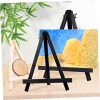 Small Wooden and Metal Table Easel for - Black - Ideal for Art and Painting - Stand for A5 Canvases Perfect for Classrooms and