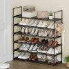 6 Tier Shoe Rack, Shoe Rack for Closet, Shoe Organizer for Entryway, Shoe Storage for Front Door Entrance & Entryway, Large Shoe