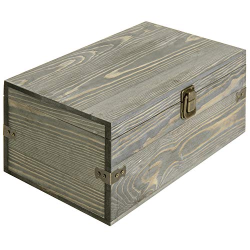 24 Slot Wooden Essential Oil Bottle Storage Box, Vintage Gray Wood Roller Organizer Holder Display Case, Holds Up to 30 mL