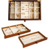 Wooden Jewelry Box, 3 Layer Jewelry Box for Women, Jewelry Holder Organizer, Wood Jewelry Storage Case for Necklaces, Earring,