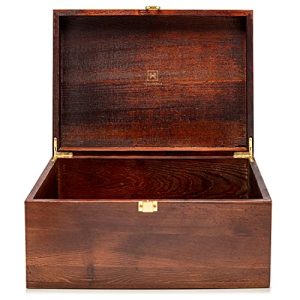 Wooden Gift Boxes - Large Memory Box For Keepsakes, Decorative Boxes With Lids, Wooden Box With Hinged Lid, Wood Boxes, Storage