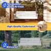 Upgraded Patio Wooden Porch Swing for Courtyard & Garden, Heavy Duty 880 LBS Swing Chair Bench with Hanging Chains for Outdoors