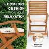 , Percy Chairs Heavy Duty 400lbs Capacity Set of 2 w/Cushion, FSC Acacia Outdoor Furniture, Teak Finish, Fully Assembled, Wood