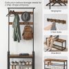 Coat Rack, Hall Tree with Shoe Bench for Entryway, Entryway Bench with Coat Rack, 4-in-1, with 9 Removable Hooks, a Hanging Rod,